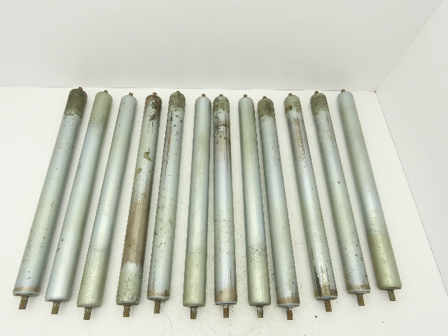 1.9" Conveyor Roller 22"BF 7/16" Hex Axle Galvanized Steel Lot of 12