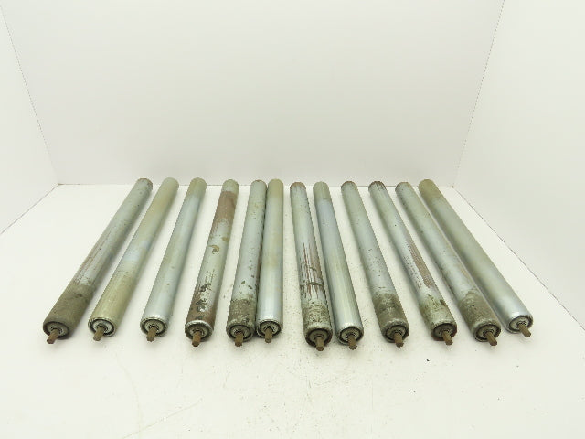 1.9" Conveyor Roller 22"BF 7/16" Hex Axle Galvanized Steel Lot of 12