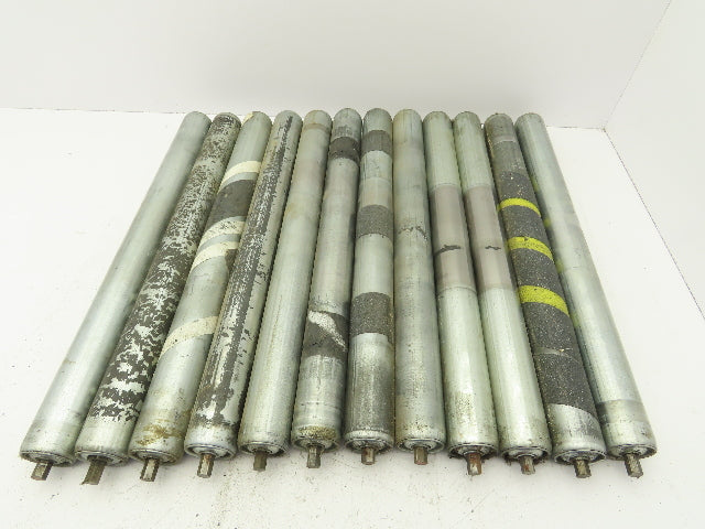 24" Conveyor Roller 1.9" x 21"BF Galvanized Steel 7/16" Hex Axle Lot of 12