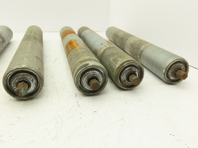 1.9" Conveyor Roller 15"BF Galvanized Steel 7/16" Hex Axle Lot of 12