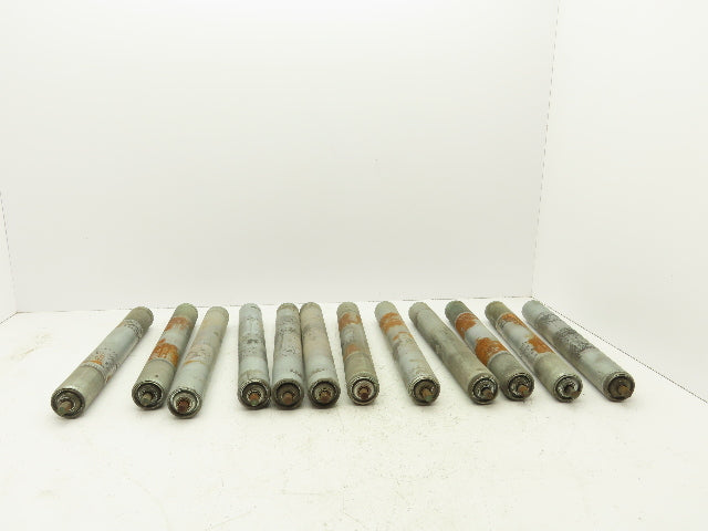 1.9" Conveyor Roller 15"BF Galvanized Steel 7/16" Hex Axle Lot of 12