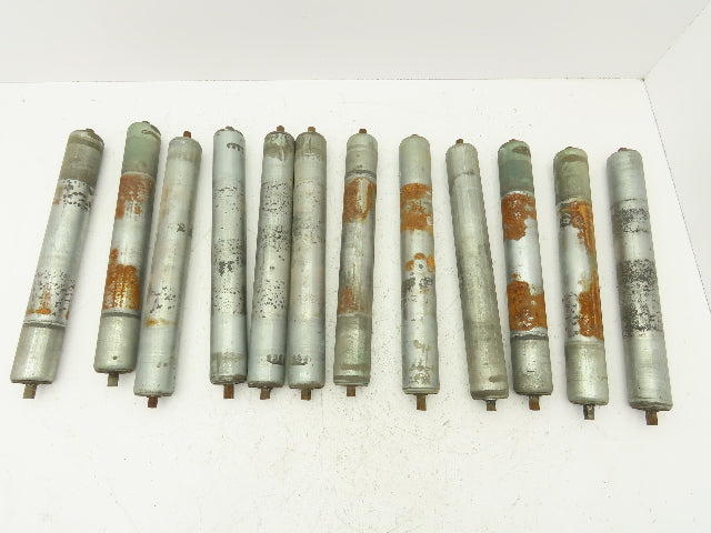 1.9" Conveyor Roller 15"BF Galvanized Steel 7/16" Hex Axle Lot of 12