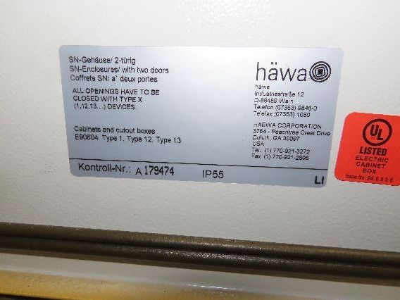 Hawa A179475 Electrical Enclosure Control Cabinet 800x1000x350mm Dual Door