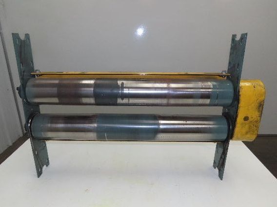 Hytrol 30" Belt Conveyor Flat to Incline Feeder Transition Pulley Chain Drive