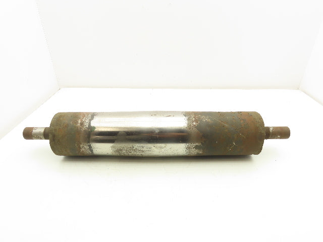 Belt Conveyor Crowned Tail Pulley 4" Dia x 18" Width 1-3/16" Shaft Dia