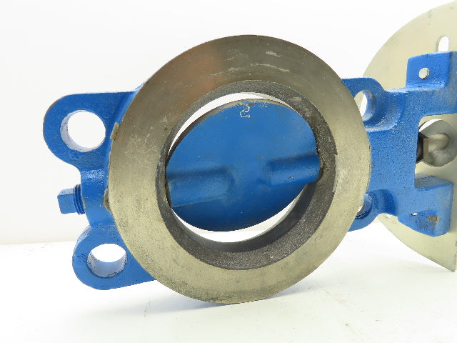 4" Wafer Style Steel Butterfly Valve Metal Seated with Handle