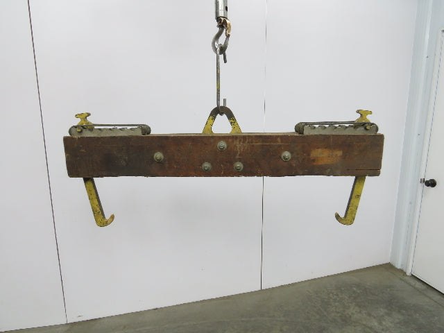 BHS 6000Lb Forklift Battery Lifter Beam 27-42" Adj Width Hooks