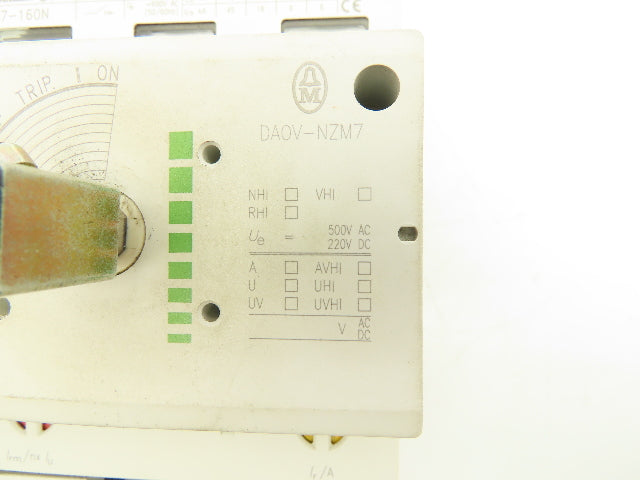 Moeller NZM7-160N Circuit Breaker With Rotary Drive Adaptor 160A 690VAC 3 Pole