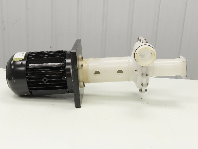 Daetwyler PVDF Acid Chemical Pump Centrifugal Suction 2.5x3" MPT 2.6kw 460V 3PH