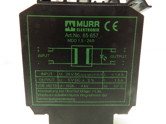 Murr Elektronik MDD 1,5-24/5 Voltage Convertor Module 24VDC 1.4A Lot Of 2