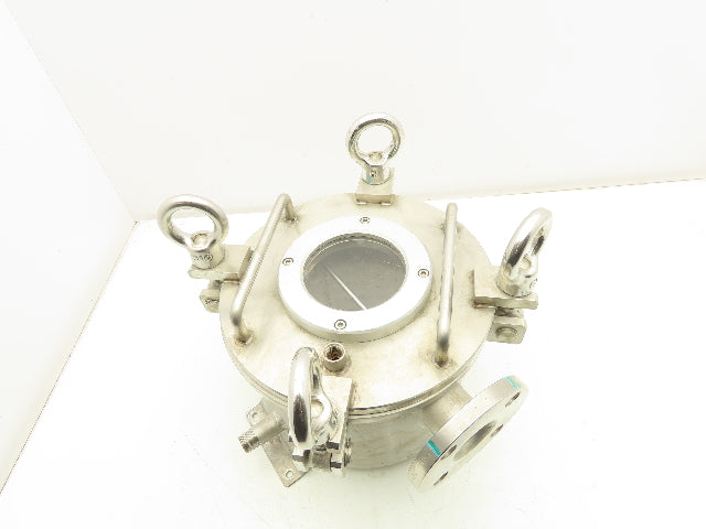 High Pressure Stainless Pot Basket Strainer Fluid Filter 1-1/4" Flanged Ports
