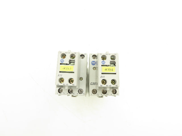 Allen Bradley 100-C30D*00 IEC Contactor 30A 3-Pole 600V 24VDC Coil Lot of 2