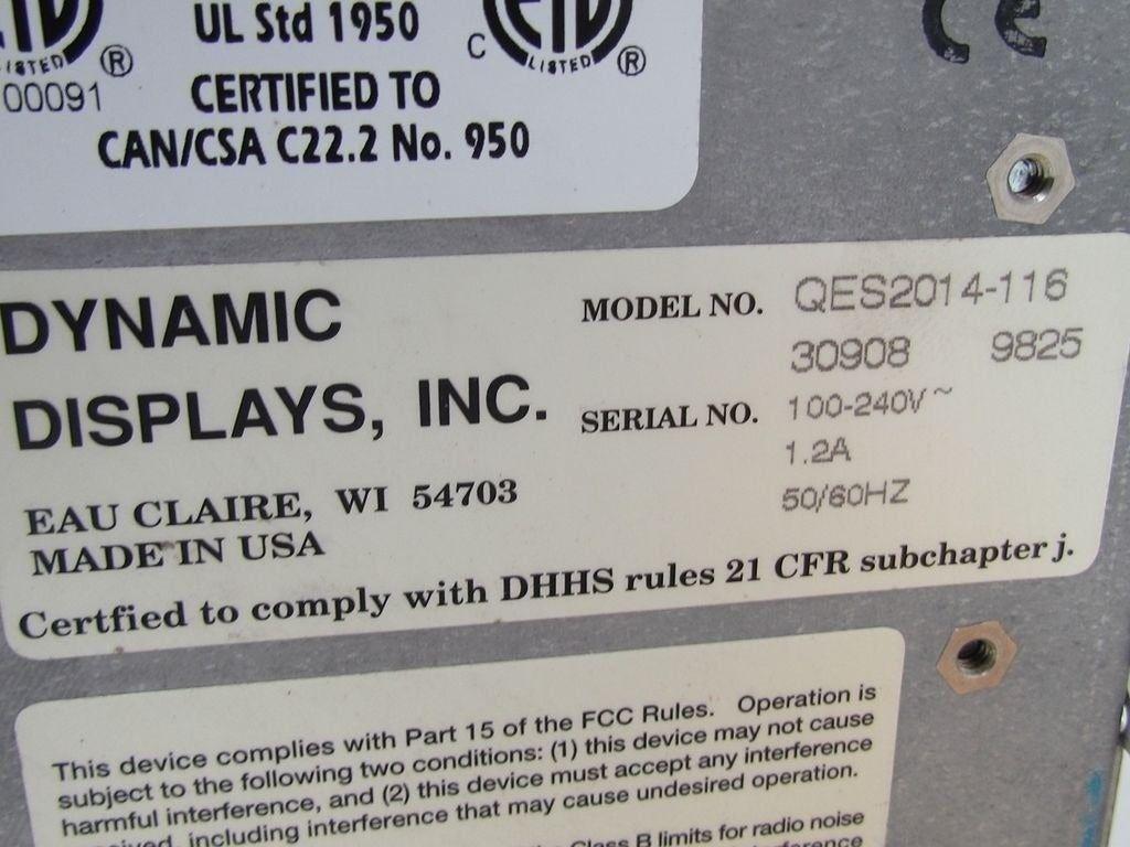 Dynamic Displays QES2014-116 14" Operator Interface Display