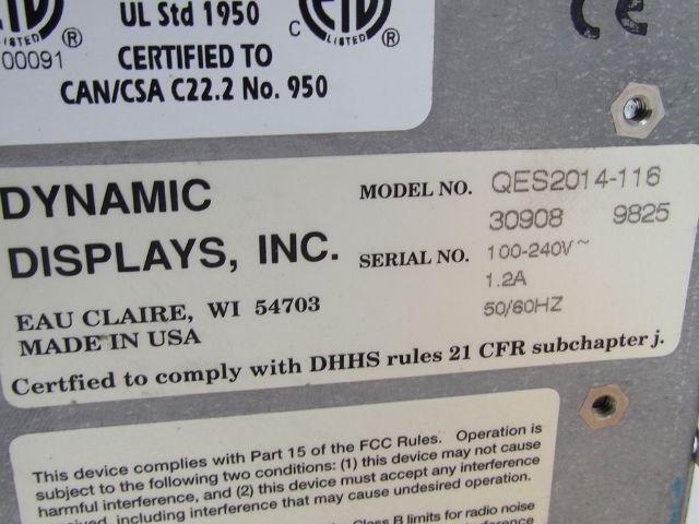 Dynamic Displays QES2014-116 14" Operator Interface Display