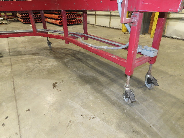 Accumulation Roller Conveyor 90° Curve RH 16"BF Variable Speed Drive 240V