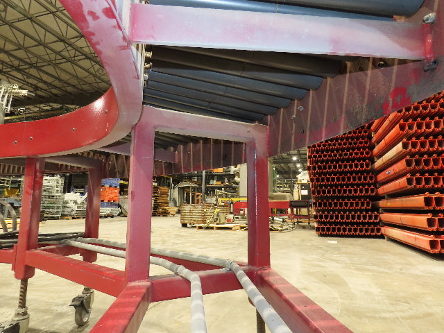 Accumulation Roller Conveyor 90° Curve RH 16"BF Variable Speed Drive 240V