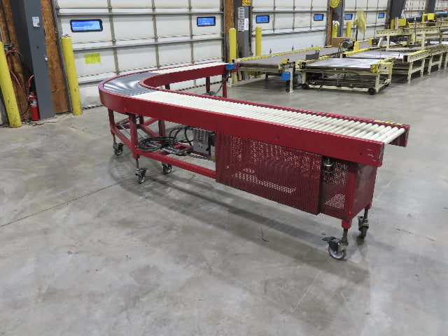 Accumulation Roller Conveyor 90° Curve RH 16"BF Variable Speed Drive 240V