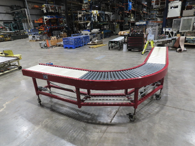 Accumulation Roller Conveyor 90° Curve RH 16"BF Variable Speed Drive 240V