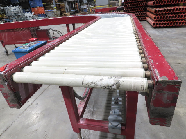 Accumulation Roller Conveyor 90° Curve RH 16"BF Variable Speed Drive 240V