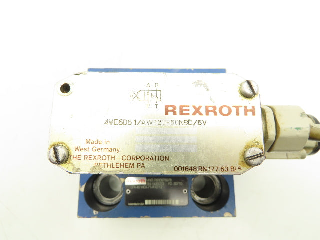 Rexroth LFA40 WEA-71/A12/12 Logic Cartridge Valve Solenoid Control Cover 120V