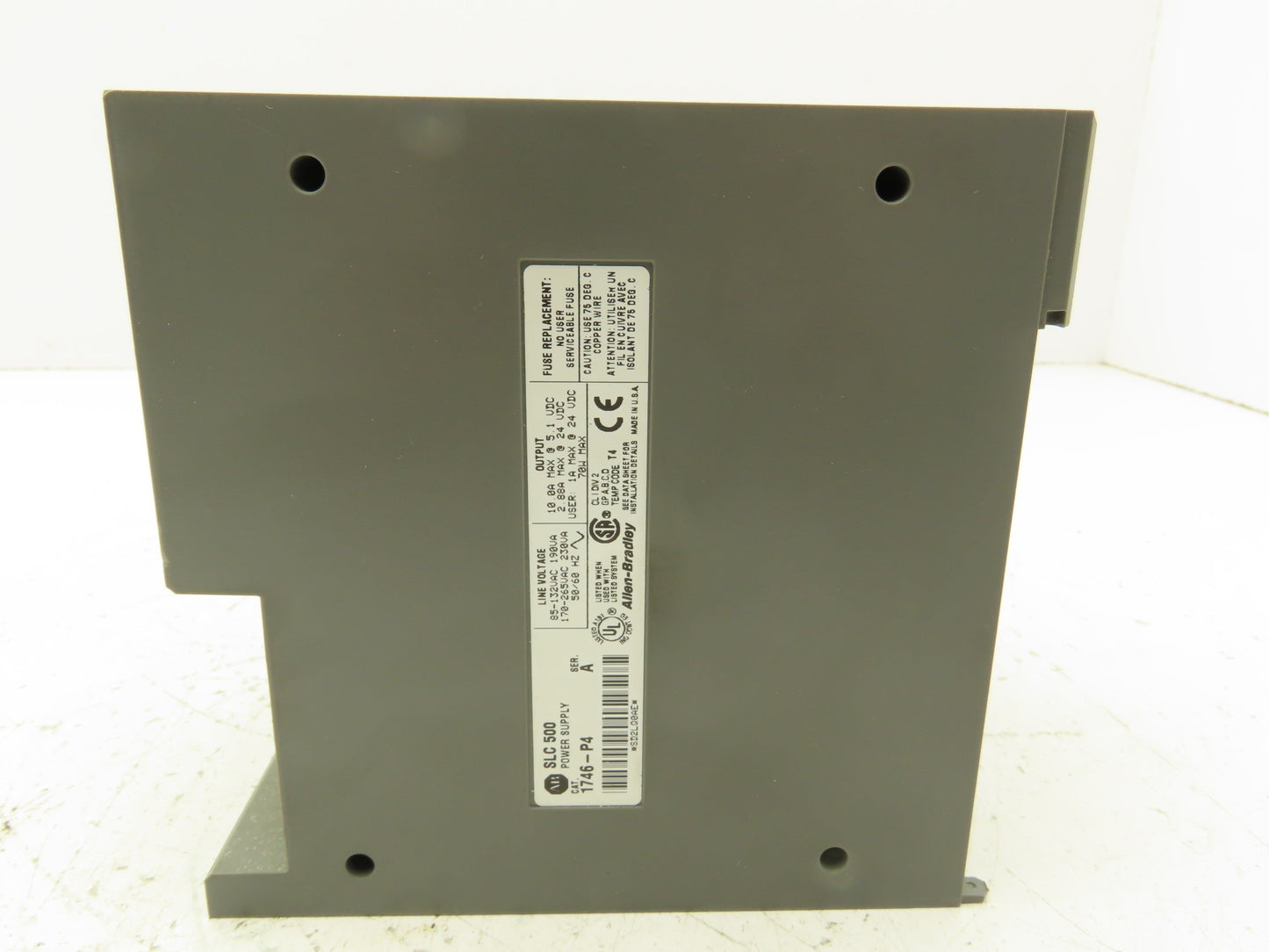 Allen Bradley 1746-P4 SLC 500 Power Supply Series A Missing Door