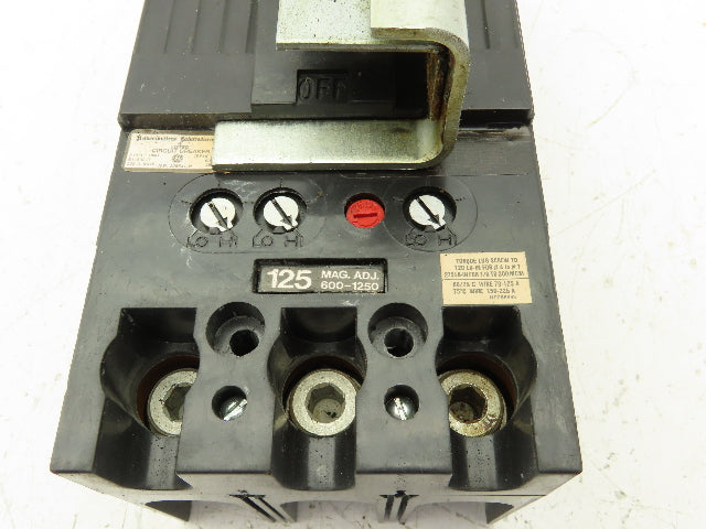 General Electric E11592-R Circuit Breaker 125A 600V 3 Pole w/Operating Mechanism