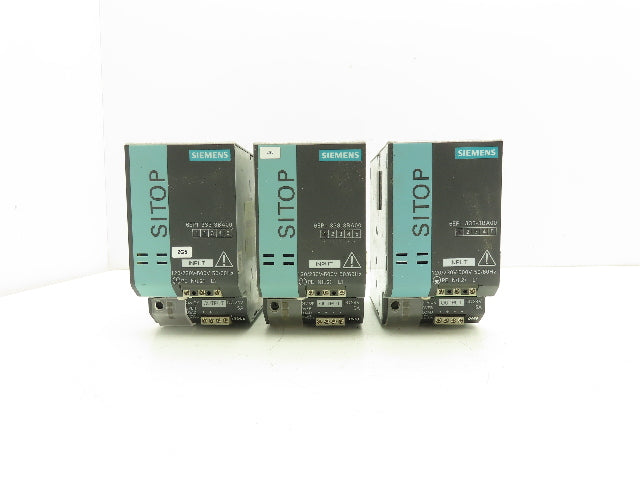 Siemens 6EP1333-3BA00 SITOP Modular Power Supply 24VDC 5A 1/2ph Lot Of 3