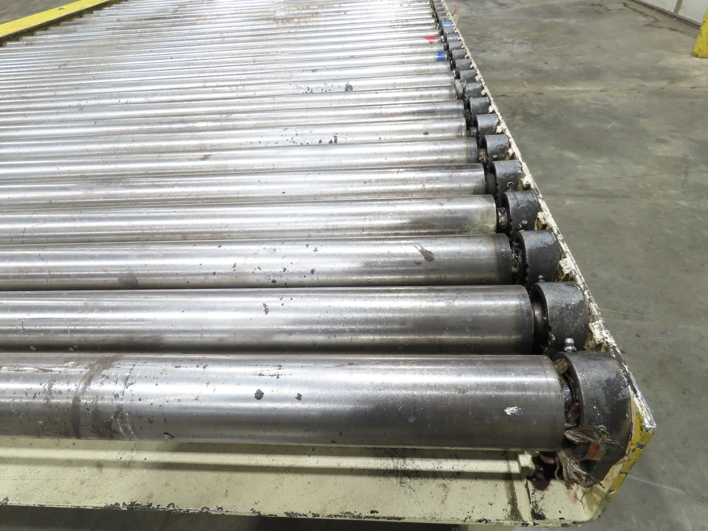 54"x 12' Pallet Transfer Conveyor 2.5" Roller 460V Chain Drive 60 FPM