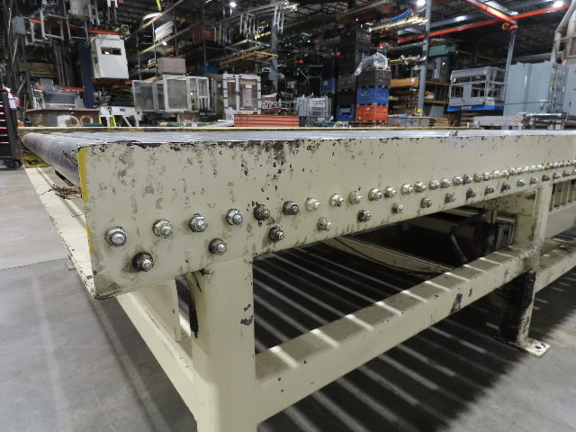 54"x 12' Pallet Transfer Conveyor 2.5" Roller 460V Chain Drive 60 FPM