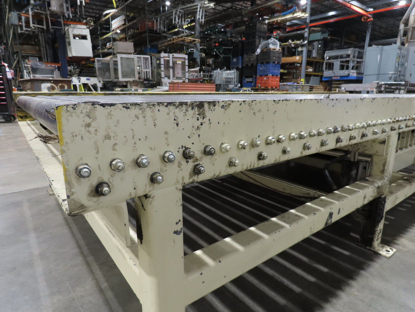 54"x 12' Pallet Transfer Conveyor 2.5" Roller 460V Chain Drive 60 FPM