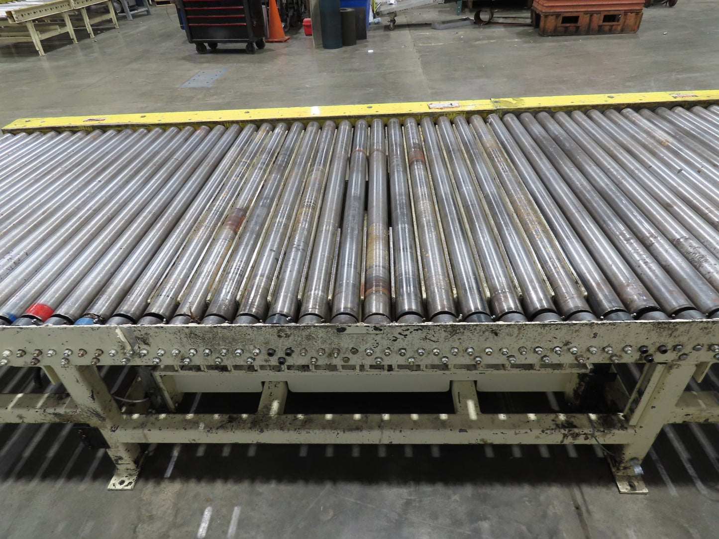 54"x 12' Pallet Transfer Conveyor 2.5" Roller 460V Chain Drive 60 FPM
