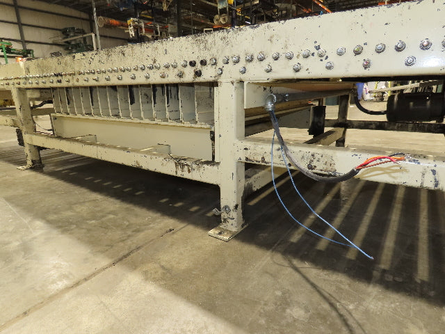 54"x 12' Pallet Transfer Conveyor 2.5" Roller 460V Chain Drive 60 FPM