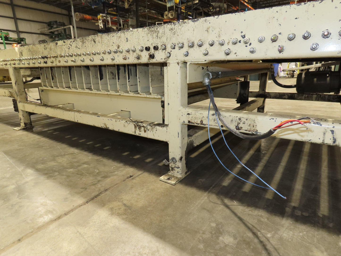 54"x 12' Pallet Transfer Conveyor 2.5" Roller 460V Chain Drive 60 FPM