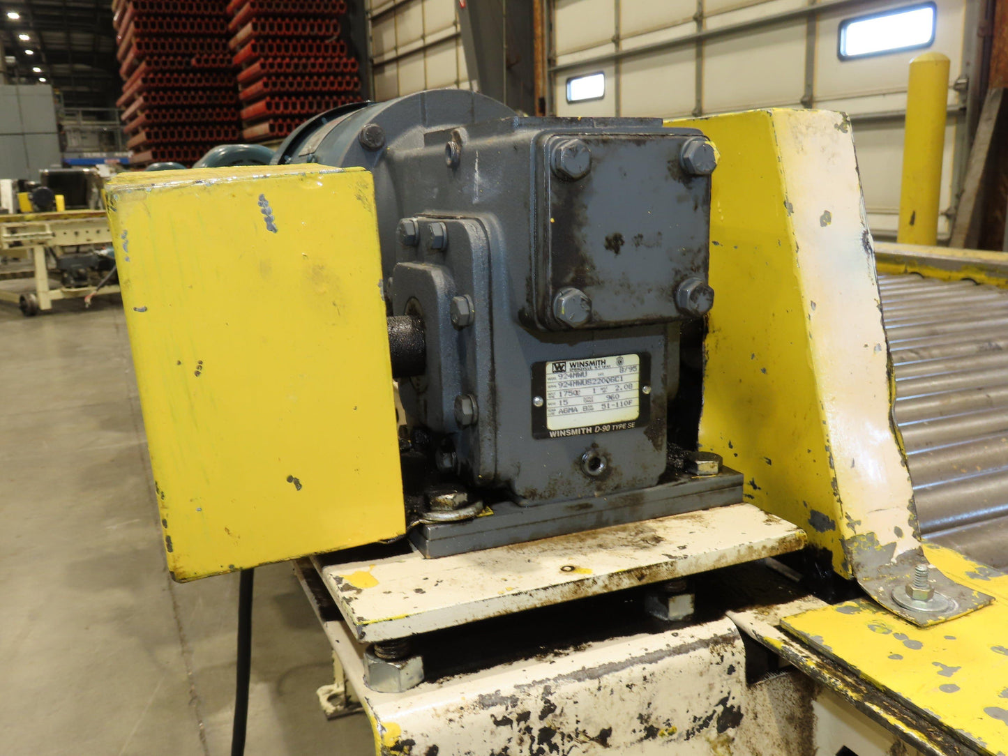 54" Pallet Conveyor 2.5" Roller 1Hp 460V Chain Drive 60 FPM 20' Length