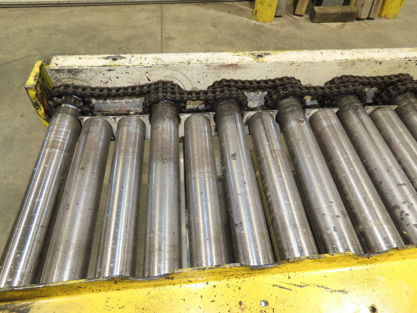 54" Pallet Conveyor 2.5" Roller 1Hp 460V Chain Drive 60 FPM 20' Length