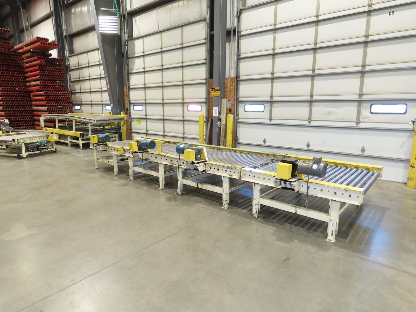 54" Pallet Conveyor 2.5" Roller 1Hp 460V Chain Drive 60 FPM 20' Length