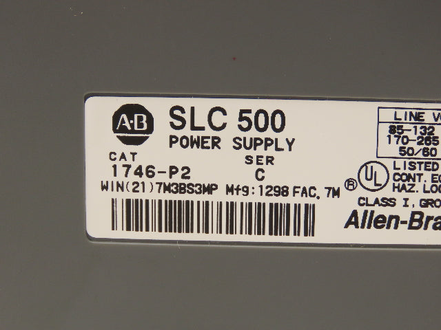 Allen Bradley 1746-P2 SLC 500 PLC Module Power Supply Series C