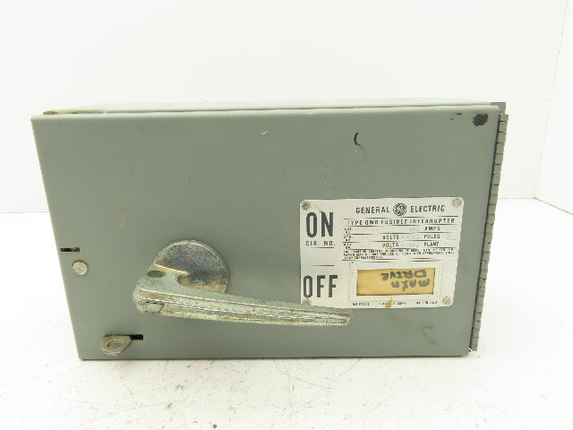 General Electric THP361 Fusible Panelboard Disconnect Switch QMR 30A 600V 3 Pole