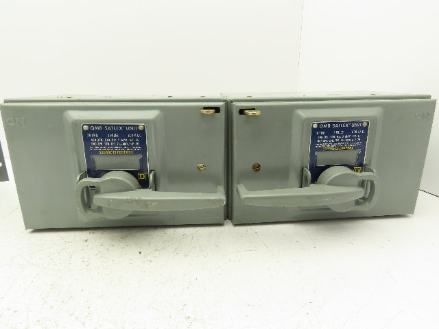 Square D QMB-3603-T Fusible Panelboard Disconnect Switch Twin 30A 600V Lot of 2