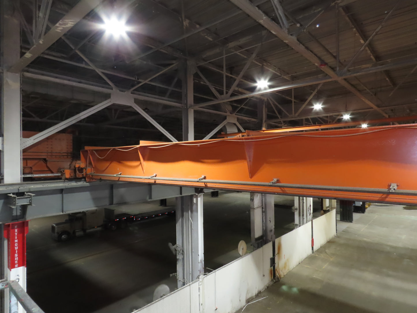 Cleveland Tramrail P&H 10 Ton Double Girder Top Running Bridge Crane 76' Span