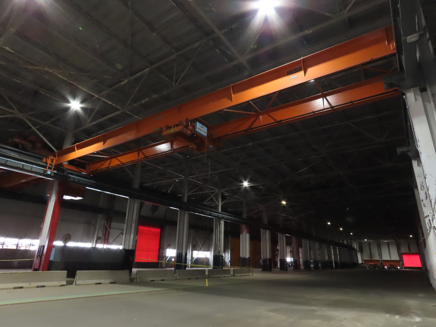 Cleveland Tramrail P&H 10 Ton Double Girder Top Running Bridge Crane 76' Span