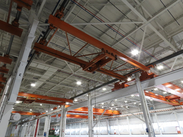 Cleveland Tramrail 16 Ton Double Girder Underhung Bridge Crane 43' Span w/Remote