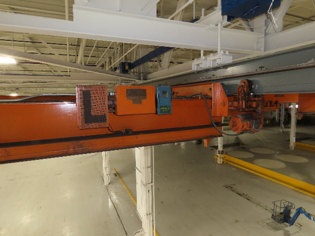 Cleveland Tramrail 16 Ton Double Girder Underhung Bridge Crane 43' Span w/Remote