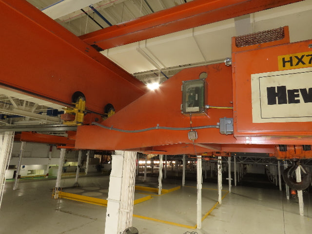 Cleveland Tramrail P&H 15 Ton Double Girder Underhung Bridge Crane 43' Span