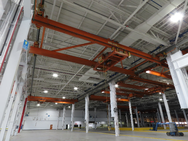 Cleveland Tramrail P&H 15 Ton Double Girder Underhung Bridge Crane 43' Span