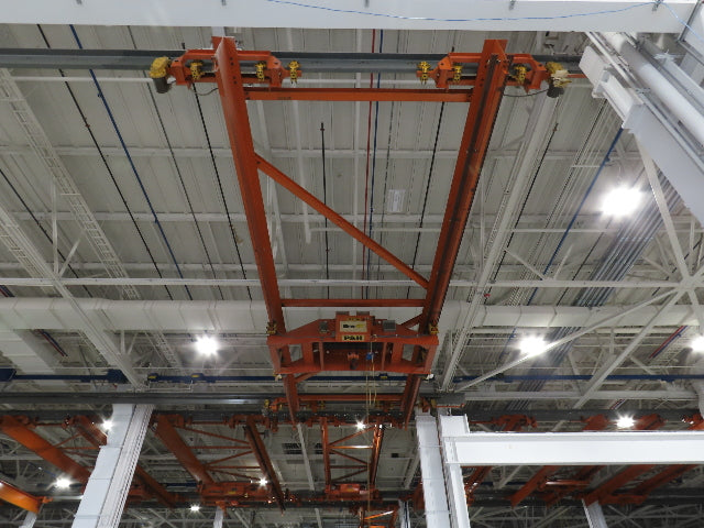 Cleveland Tramrail P&H 15 Ton Double Girder Underhung Bridge Crane 43' Span