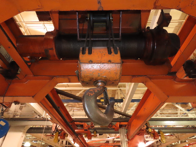 Cleveland Tramrail 11 Ton Double Girder Underhung Bridge Crane 34' 10" Span