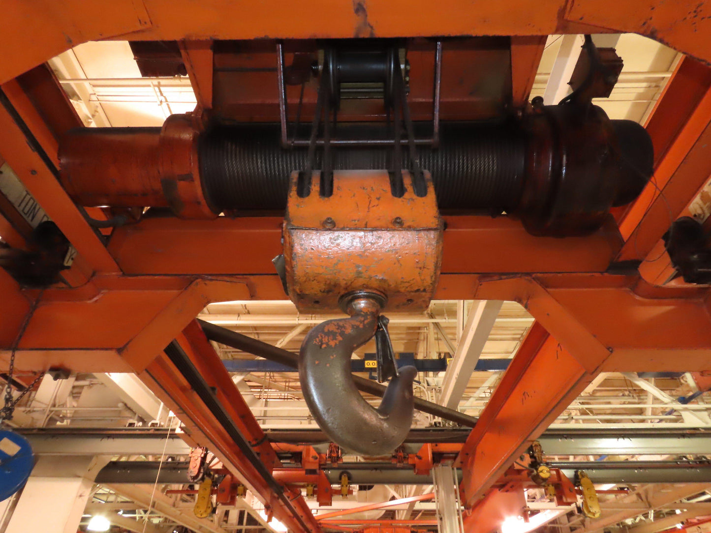 Cleveland Tramrail 11 Ton Double Girder Underhung Bridge Crane 34' 10" Span