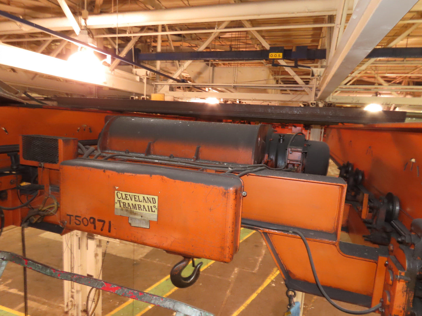 Cleveland Tramrail 11 Ton Double Girder Underhung Bridge Crane 34' 10" Span