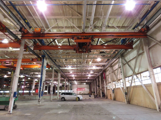 Cleveland Tramrail 11 Ton Double Girder Underhung Bridge Crane 34' 10" Span